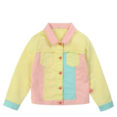 Girls Yellow Multi Patchwork Jacket 55756 by Billieblush from Hurleys