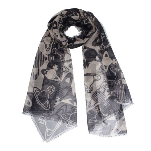 Womens Grey Silhouette Orb Scarf 93543 by Vivienne Westwood from Hurleys