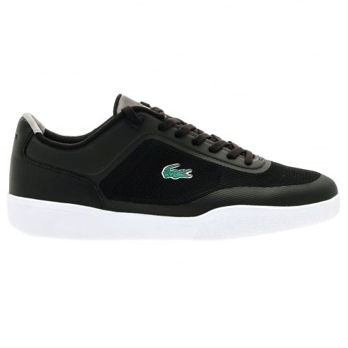Mens Black Tramline Trainers 47045 by Lacoste from Hurleys