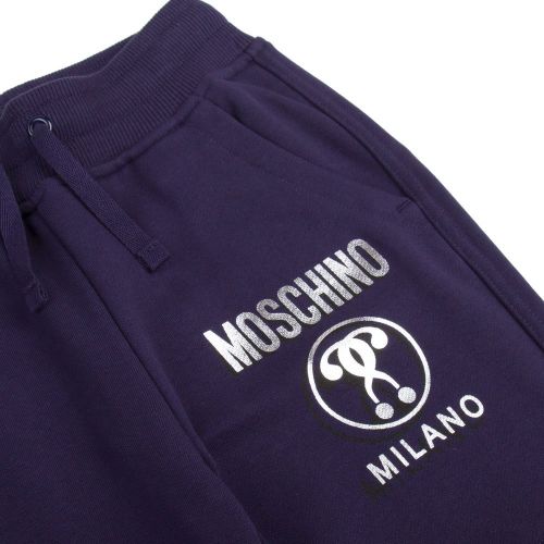Boys Navy Shadow Logo Sweat Pants 91200 by Moschino from Hurleys
