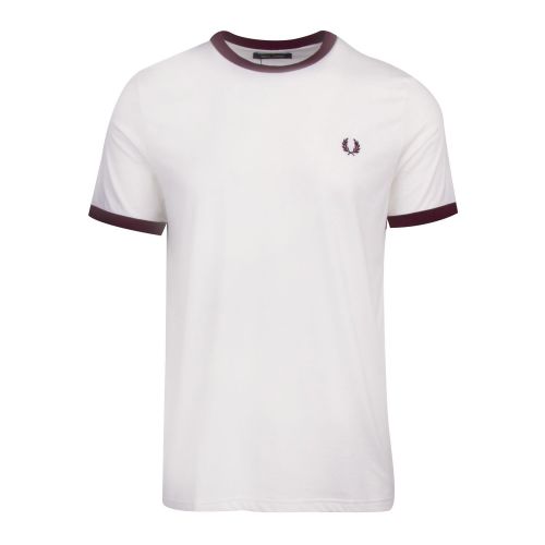 Mens Snow White Ringer S/s T Shirt 76957 by Fred Perry from Hurleys