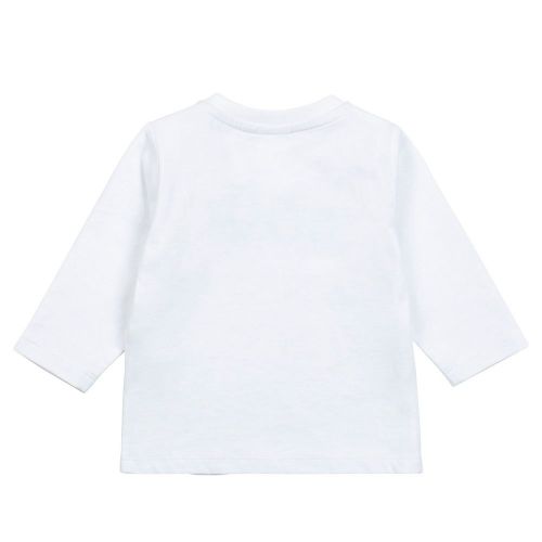 Toddler White Branded Logo L/s T Shirt 94091 by BOSS from Hurleys