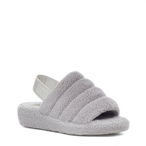 Womens Metal Grey UGG Slippers Fluff Yeah Terry 108965 by UGG from Hurleys