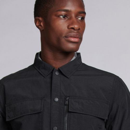 Mens Black Slipstream Overshirt 93962 by Barbour International from Hurleys