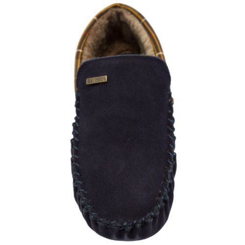 Barbour Slippers Mens Navy Monty Moccasin