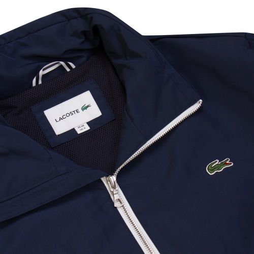 Mens Navy & White Funnel Neck Jacket 23238 by Lacoste from Hurleys