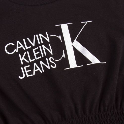 Girls Black Hybrid Logo T Shirt Dress 83081 by Calvin Klein from Hurleys