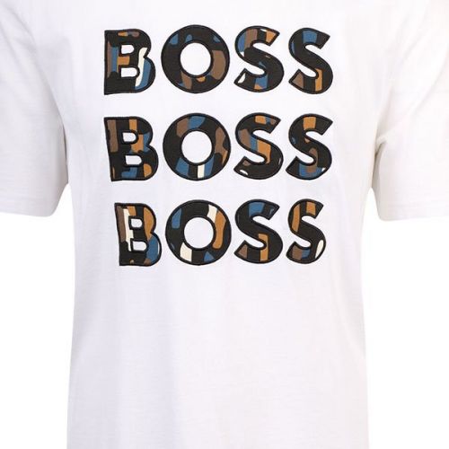 BOSS T Shirt Mens White Teelogofun S/s