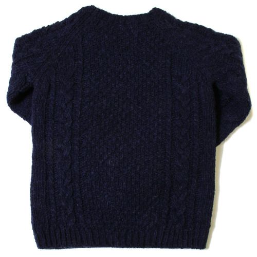 Girls Naval Blue Laney Cable Crew Knitted Jumper 19009 by Barbour from Hurleys