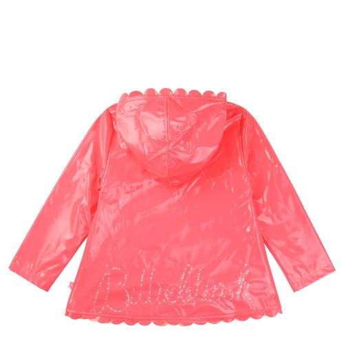 Girls Pink Fluoro Scalloped Edge Rain Coat 73283 by Billieblush from Hurleys