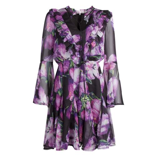 Womens Purple Jamie Ruffle Dress 30908 by Forever Unique from Hurleys