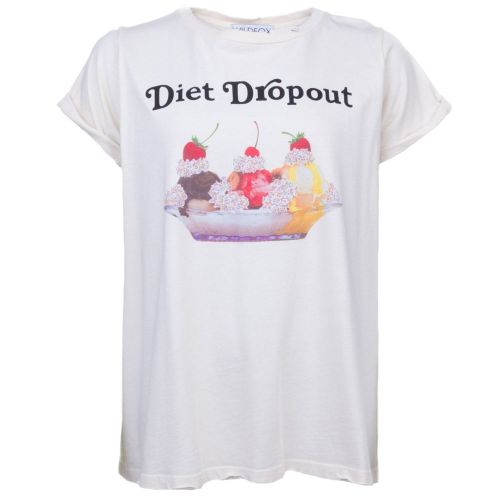 Womens Vanilla Latte Diet Drop Out Heights S/s Tee Shirt 66696 by Wildfox from Hurleys