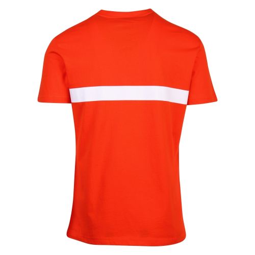 Mens Orange Logo Stripe Slim Fit Beach S/s T Shirt 57134 by BOSS from Hurleys