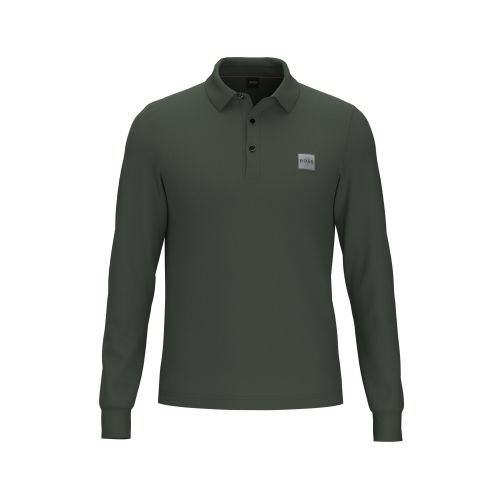 Mens Open Green Passerby L/s Polo Shirt 110009 by BOSS from Hurleys