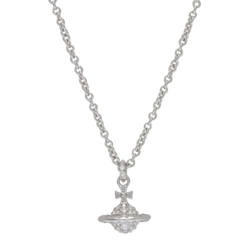 Womens Silver Mayfair Small Orb Pendant Necklace 76865 by Vivienne Westwood from Hurleys
