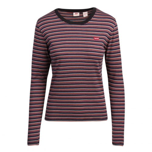 Womens Caviar Stripe Stripe Baby Tee L/s T Shirt 76853 by Levi's from Hurleys