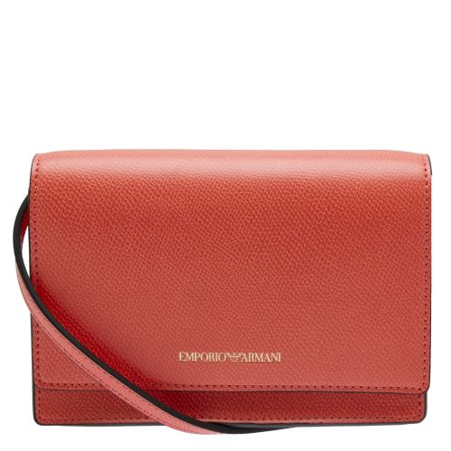 Womens Coral Branded Small Crossbody Bag 37172 by Emporio Armani from Hurleys
