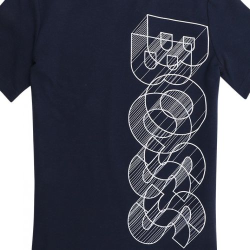 Boys Navy 3D Large Logo S/s T Shirt 108506 by BOSS from Hurleys