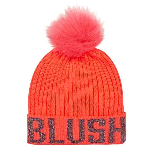 Girls Fuschia Knitted Pom Hat 94383 by Billieblush from Hurleys