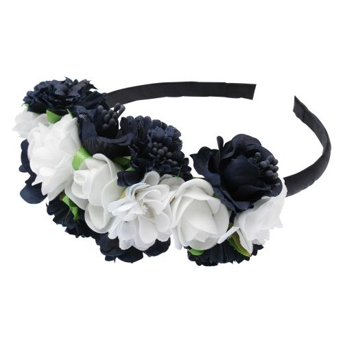 Girls Navy Flowers Headband 58383 by Mayoral from Hurleys