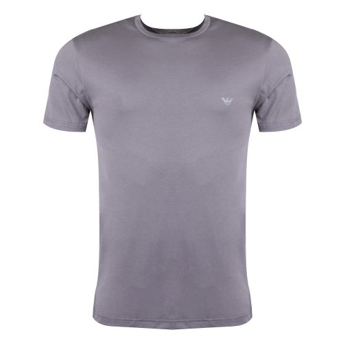 Mens Anthracite Logo Pima Cotton Regular Fit S/s T Shirt 30857 by Emporio Armani Bodywear from Hurleys