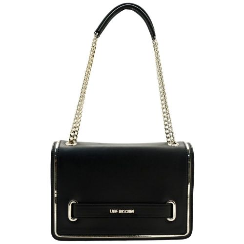 Womens Black Chain Shoulder Bag 66051 by Love Moschino from Hurleys