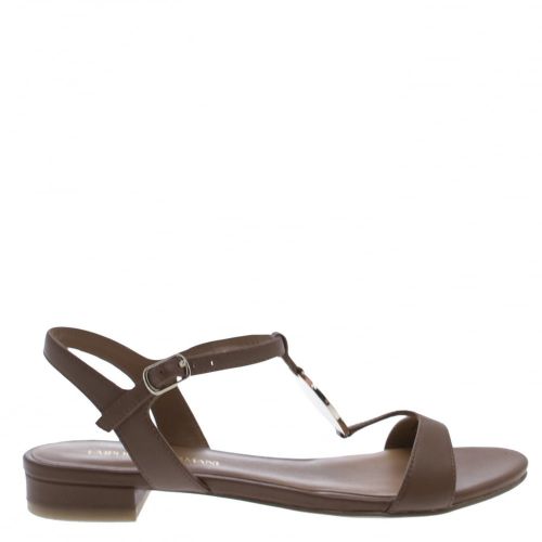 Womens Tan Metal Plate Sandals 19902 by Emporio Armani from Hurleys
