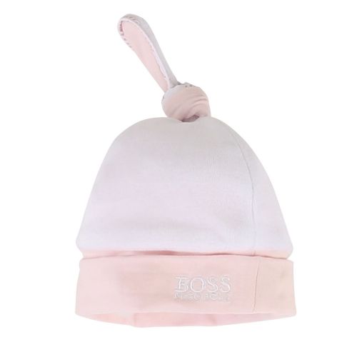 Baby White Soft Branded Hat 45502 by BOSS from Hurleys