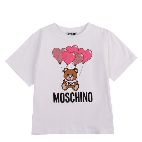 Girls White Toy Balloon Maxi S/s T Shirt 58406 by Moschino from Hurleys