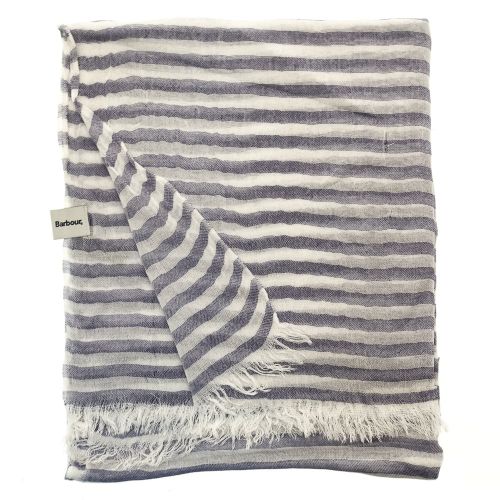 Womens Blue & White Waterside Scarf 72325 by Barbour from Hurleys