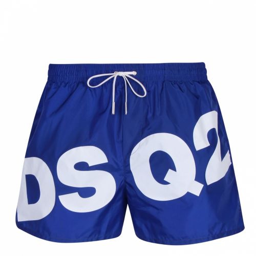 Mens Blue/White Large Logo Swim Shorts 59237 by Dsquared2 from Hurleys
