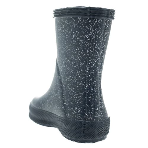 Kids Navy First Glitter Wellington Boots (4-7) 68118 by Hunter from Hurleys