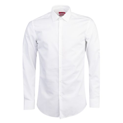 Mens White Koey Trim Slim Fit L/s Shirt 28634 by HUGO from Hurleys
