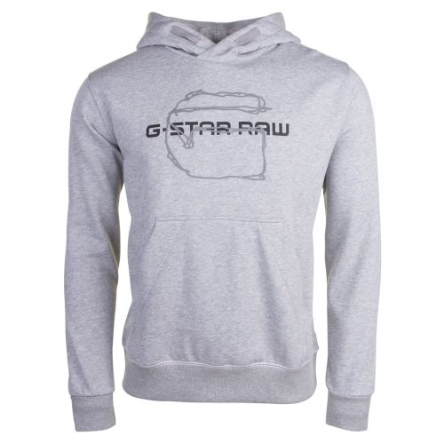 Mens Grey Heather Tars Hooded Sweat Top 17854 by G Star from Hurleys