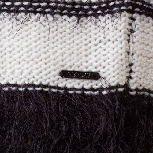 Womens Black & White Striped Detail Jumper 66977 by Replay from Hurleys