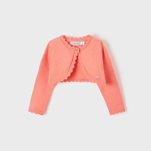 Infant Coral Short Knitted Cardigan 106327 by Mayoral from Hurleys