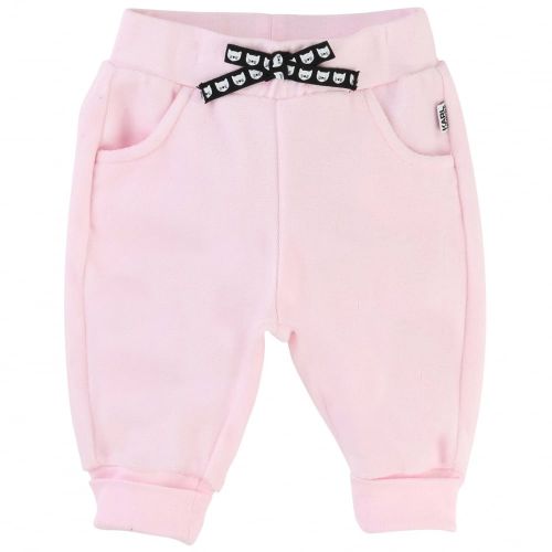 Baby Pink Kitten Bow Jog Pants 65653 by Karl Lagerfeld Kids from Hurleys