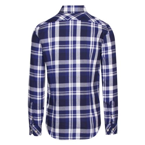 Mens Dark Blue Bristum Check Slim Fit L/s Shirt 39292 by G Star from Hurleys