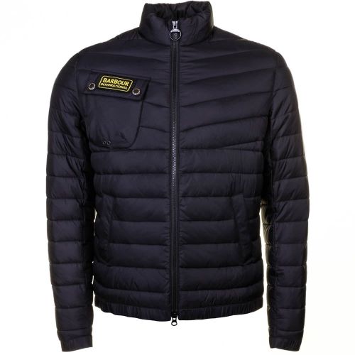 Mens Black Chain Baffle Quilted Jacket 64651 by Barbour International from Hurleys