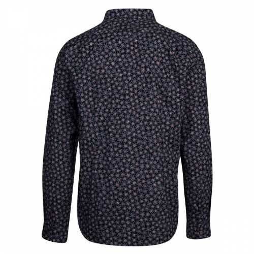 Mens Black Small Floral Print Slim Fit L/s Shirt 27544 by PS Paul Smith from Hurleys