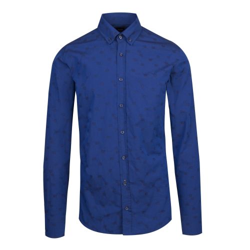 Casual Mens Dark Blue Mabsoot L/s Shirt 44864 by BOSS from Hurleys