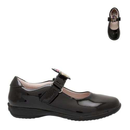 Girls Black Patent Bonnie Unicorn F Fit Shoes (24-37) 94582 by Lelli Kelly from Hurleys