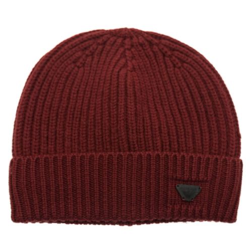 Mens Bordeaux Beanie Hat 68120 by Armani Jeans from Hurleys