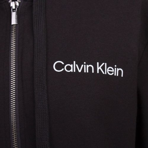 Womens Black Structure Hooded Zip Through Sweat Top 92037 by Calvin Klein from Hurleys