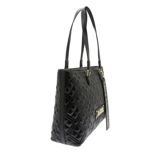 Womens Black Diamond Quilted Shopper Bag 53177 by Love Moschino from Hurleys