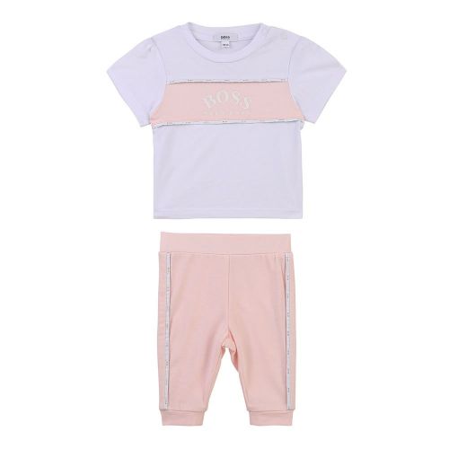 Baby Pink Top & Leggings Gift Set 83880 by BOSS from Hurleys