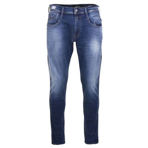 Mens Blue Wash Anbass Hyperflex Slim Fit Jeans 24856 by Replay from Hurleys