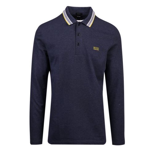 Athleisure Mens Navy Plisy L/s Polo Shirt 100768 by BOSS from Hurleys
