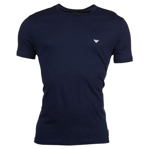 Mens Marine & White 2 Pack Reg Fit Tee Shirts 7038 by Emporio Armani from Hurleys