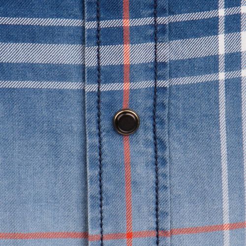 Mens Blue S-Courty Check L/s Shirt 10596 by Diesel from Hurleys